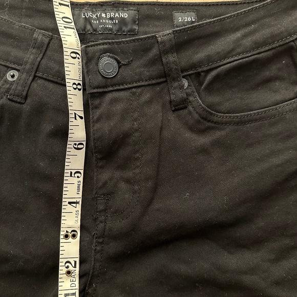 Like-New- Lucky Brand Mid Rise Straight Leg Black Jeans Pants (26) - Picture 11 of 12